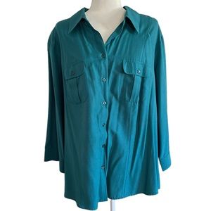 🖤NWT. Dress Barn Button Down Top Size 3X 22/24